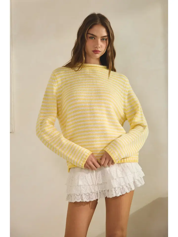 Lemon Everyday Cozy Stripe Sweater