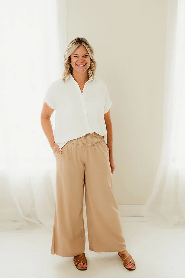 Khaki Everyday Flow Pants - Image 2