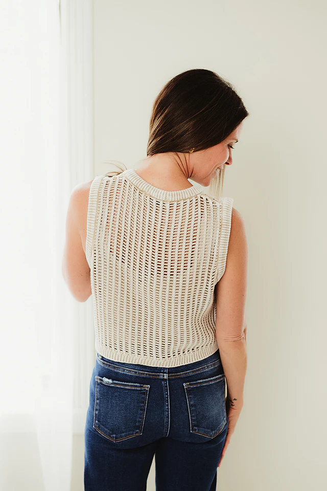 Light Mocha Femme Weave Top - Image 3