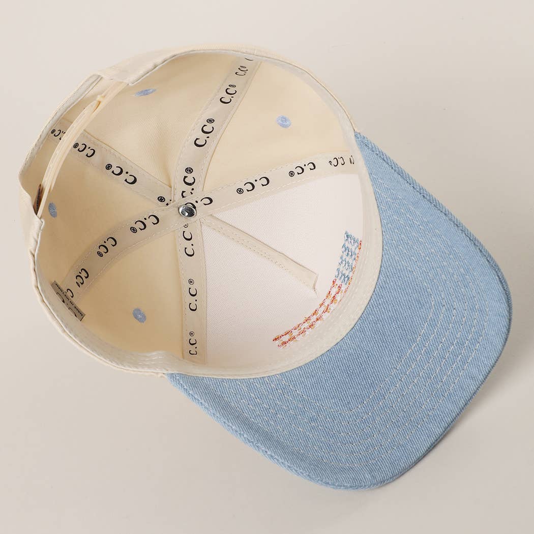 Floral American Flag Hat - Image 9