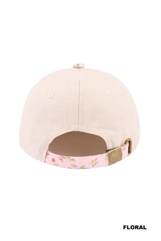 Pink Floral "BLESSED" Hat - Image 3