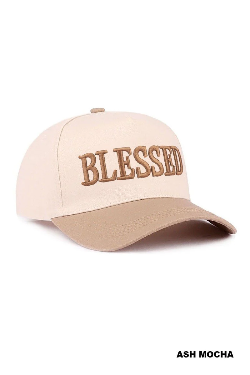 Ash Mocha "BLESSED"Hat - Image 3