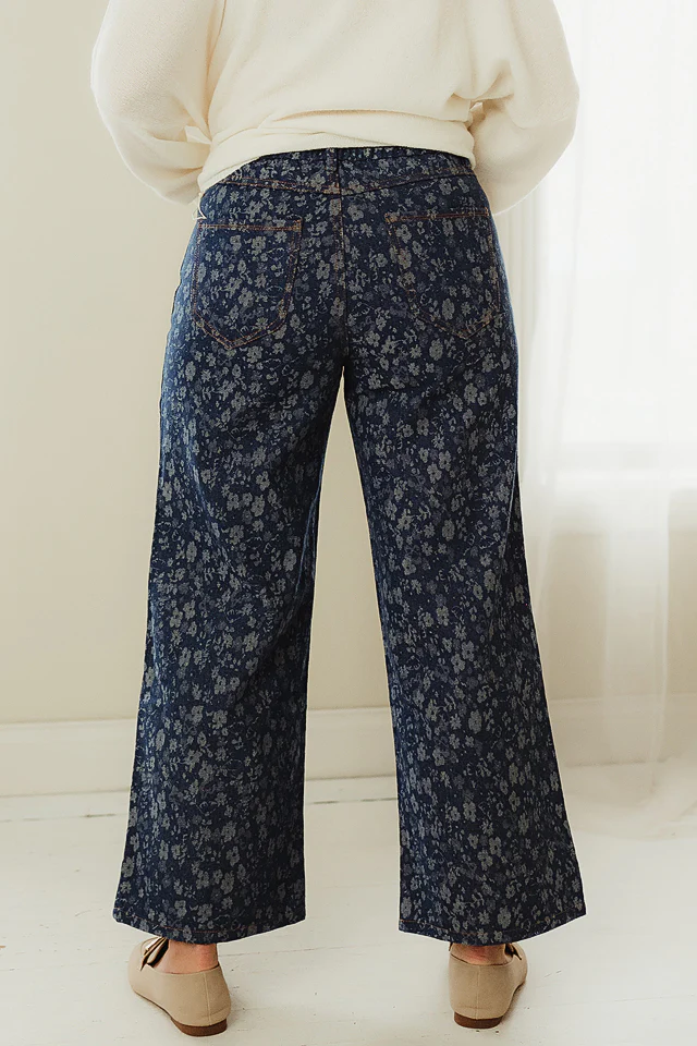 Floral Denim Pants - Image 3