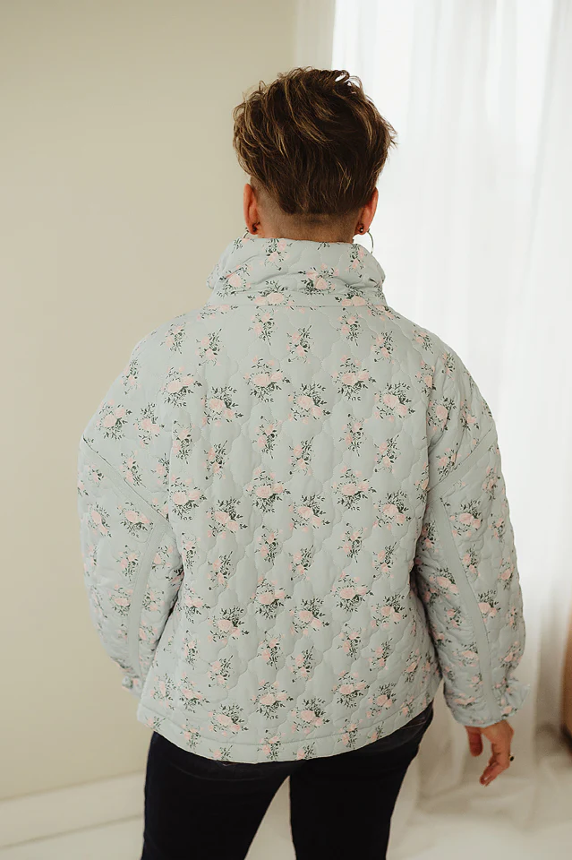 Floral Quilted Oversized Jacket - Image 3