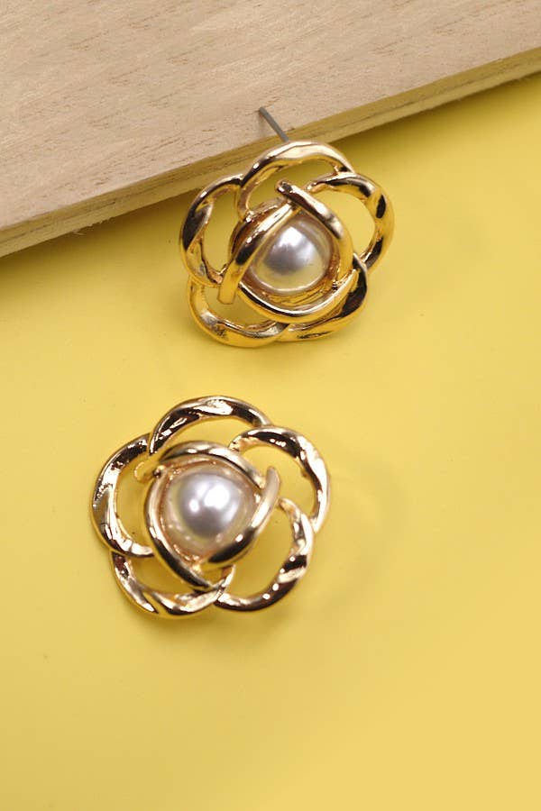 Flower Pearl Earrings