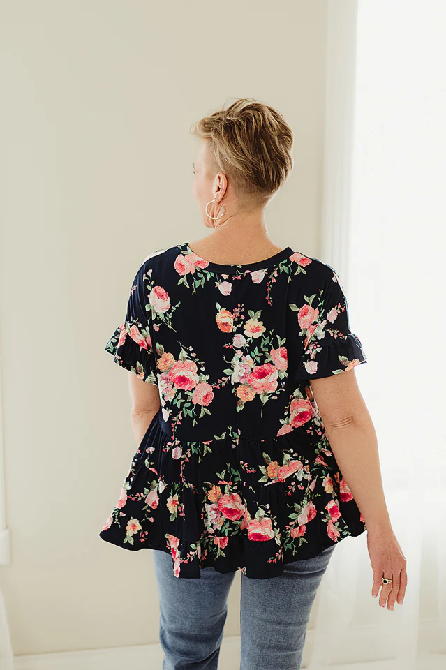 Blooming Peplum Swing Top - Image 4