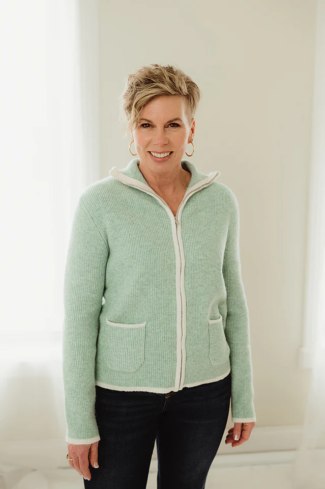 Gail Classic Zip Up Knit