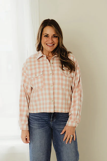 Gingham Crop Jacket