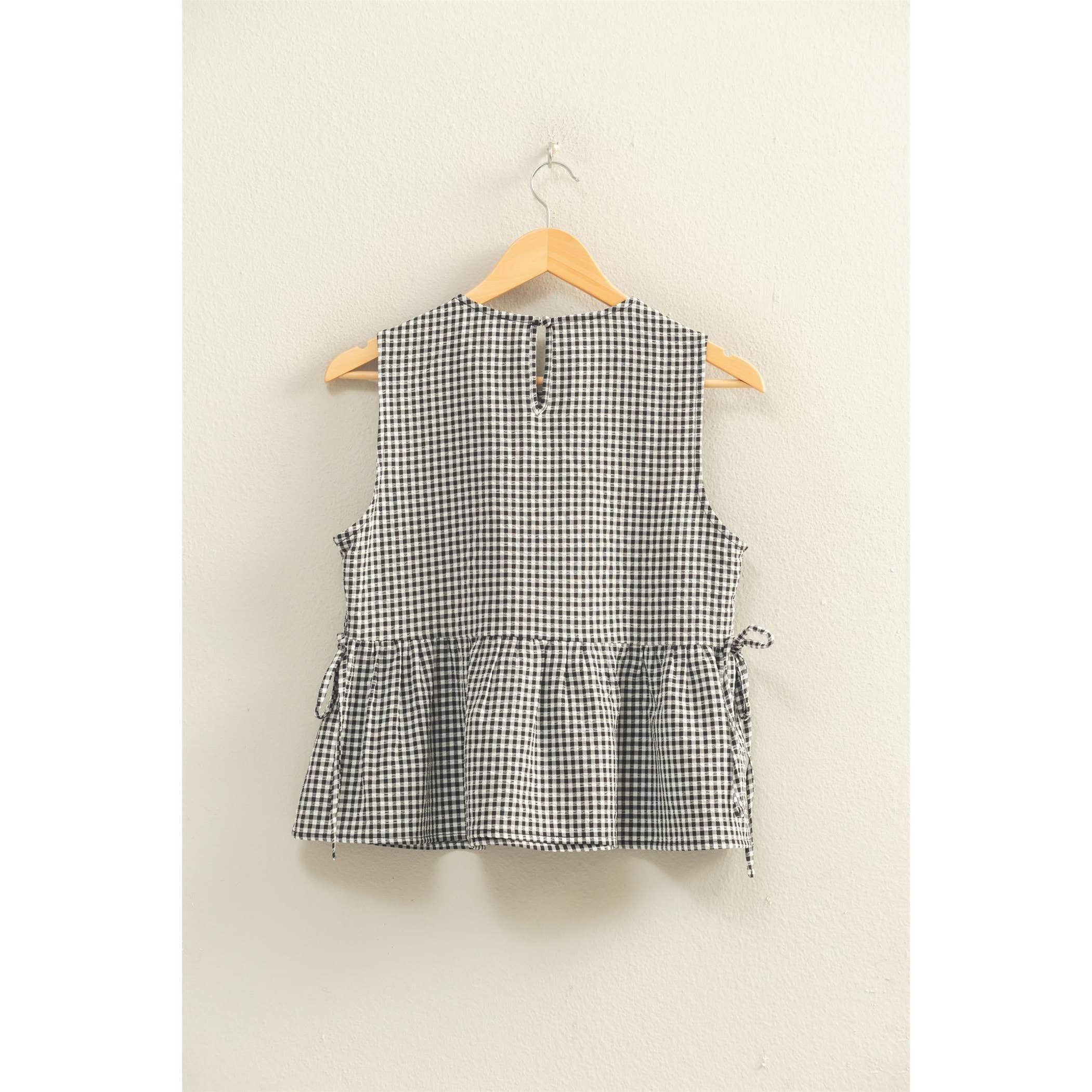 Black Sunlit Gingham Tank - Image 2