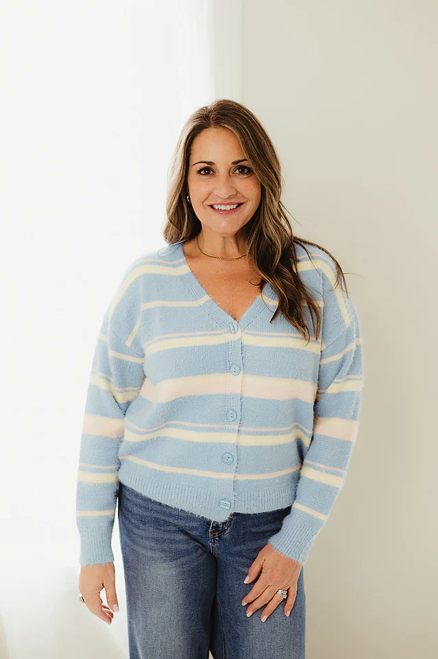 Haven Stripe Button Cardi