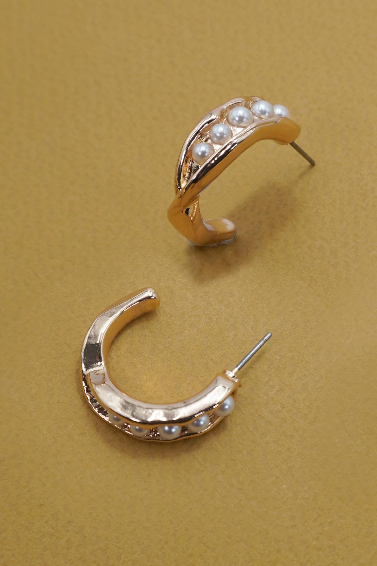Intertwined Pearl Hoops - Image 2