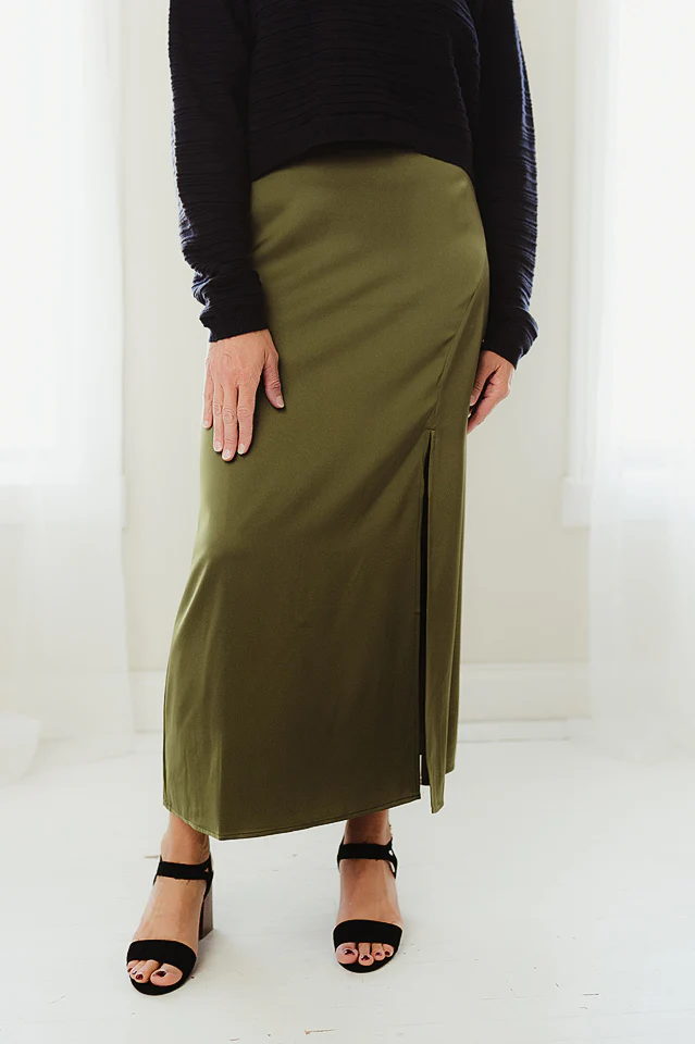 Satin Flare Skirt