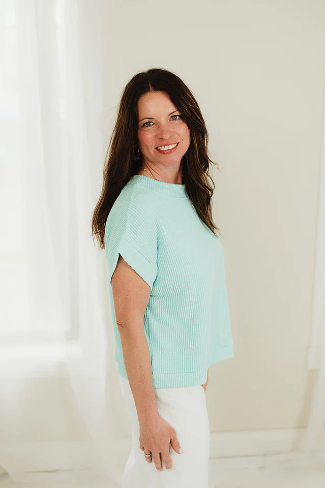 Mint Signature Rib Cap Sleeve - Image 3