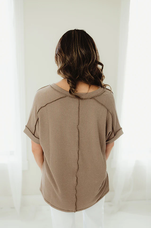 Mocha Soft Edge Hi-Low Top - Image 5