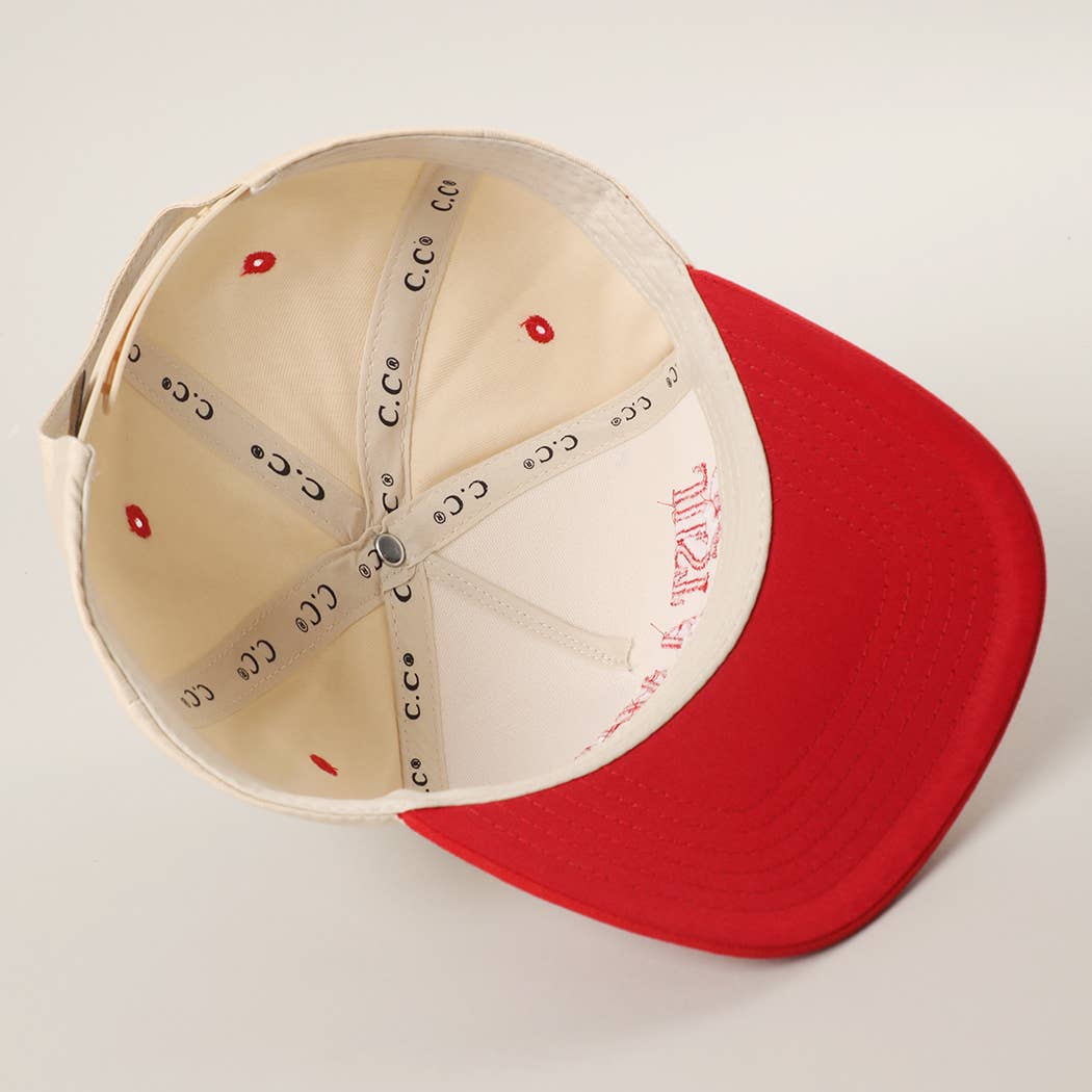 Beige "JUST A MAMA WHO LOVES JESUS" Hat - Image 4
