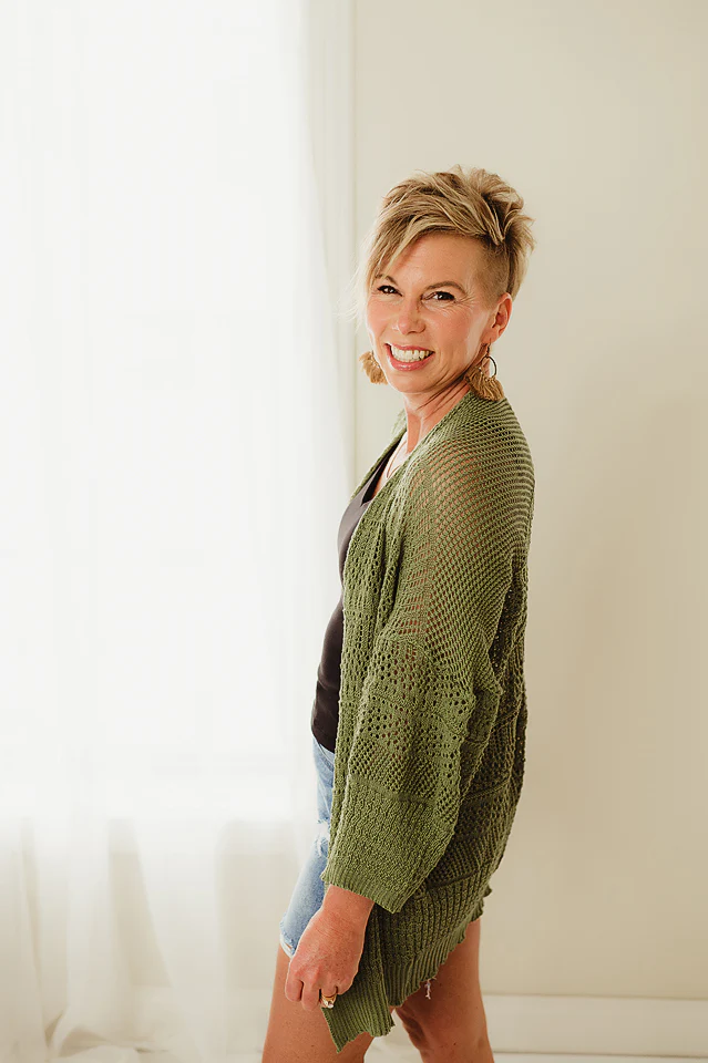 Knit Netted Cardi - Image 10
