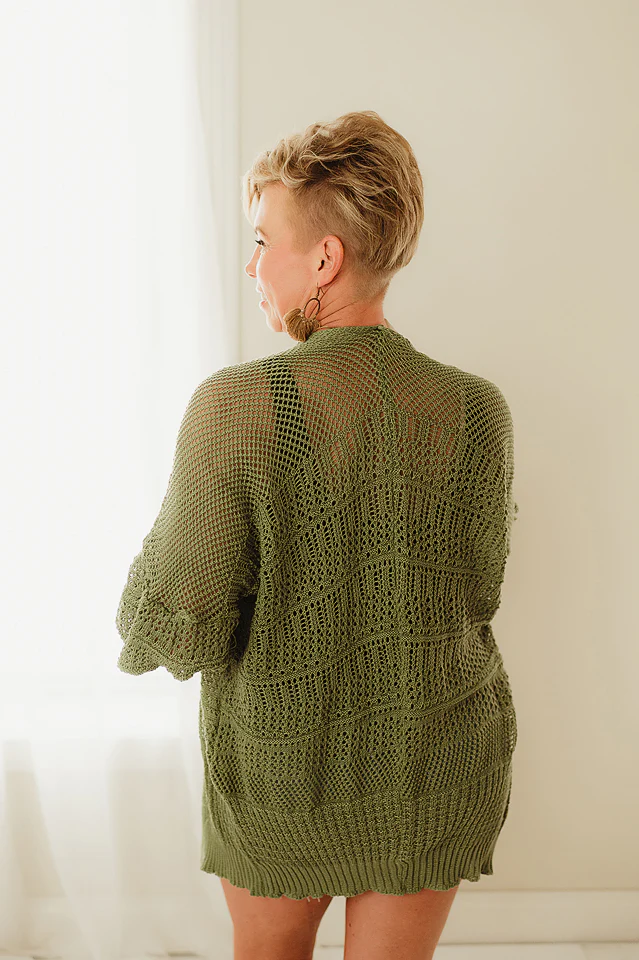 Knit Netted Cardi - Image 11