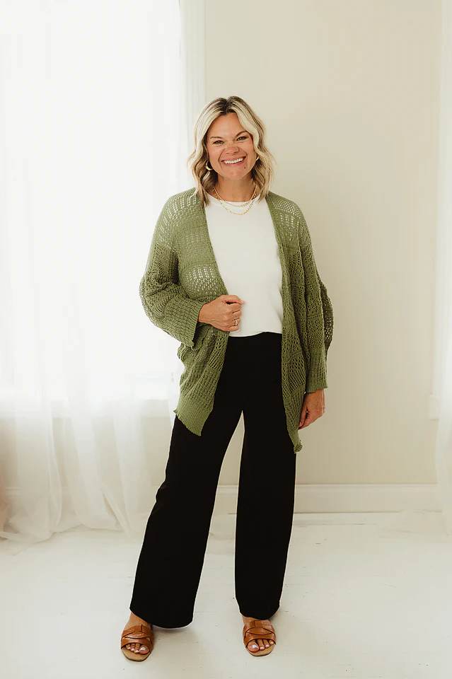 Knit Netted Cardi - Image 12