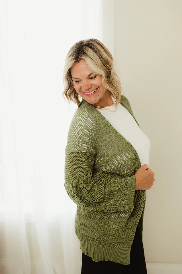 Knit Netted Cardi - Image 13
