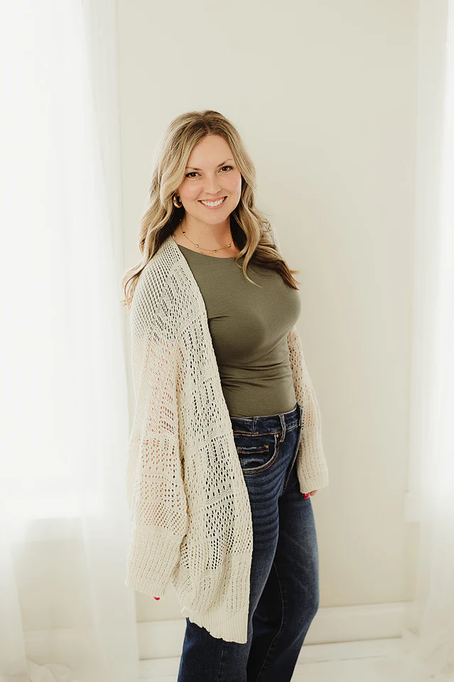 Knit Netted Cardi - Image 2