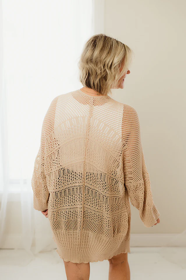 Knit Netted Cardi - Image 23