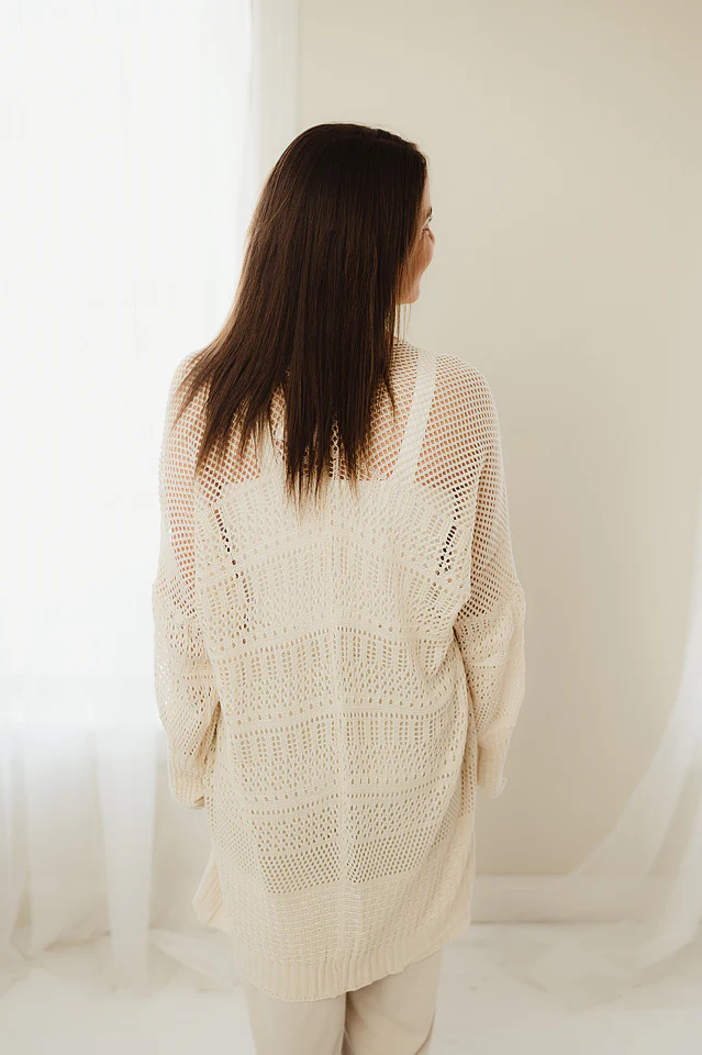 Knit Netted Cardi - Image 7