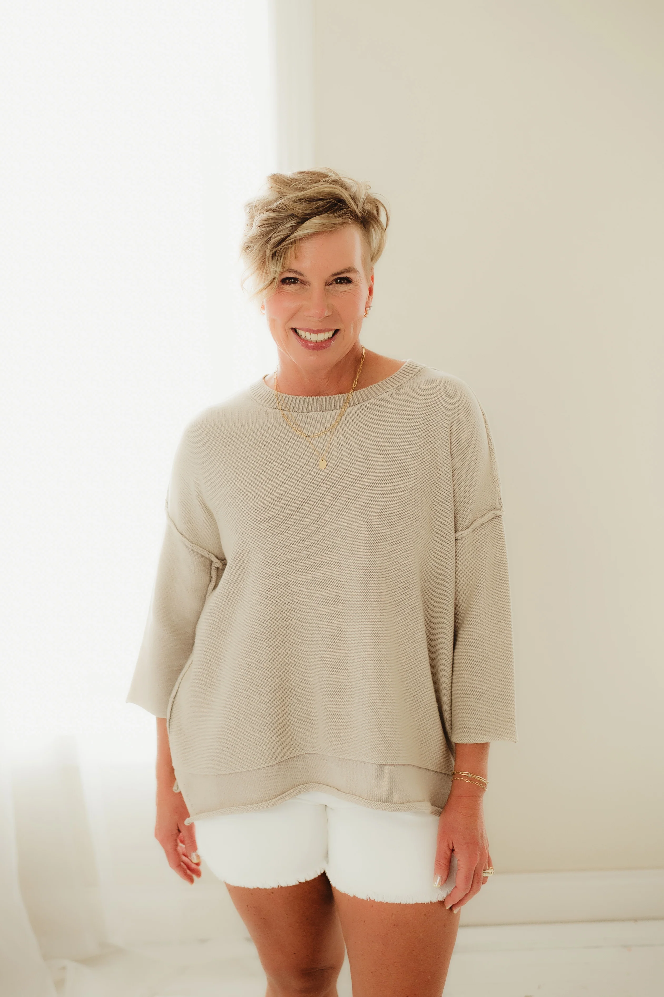Light Mocha Laidback Luxe Sweater