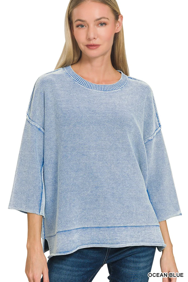 Ocean Blue Laidback Luxe Sweater