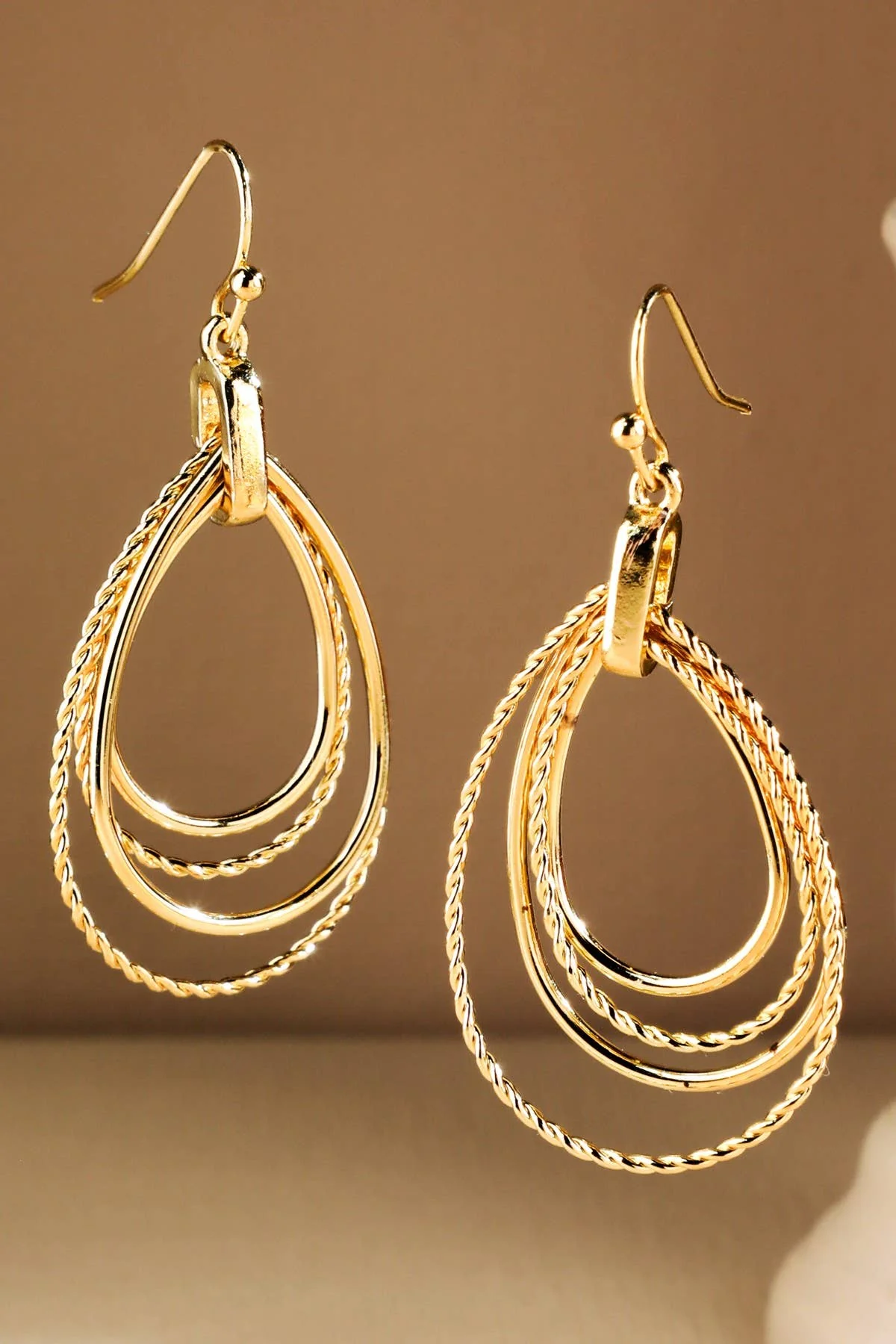 Layered Teardrop Earrings - Image 2