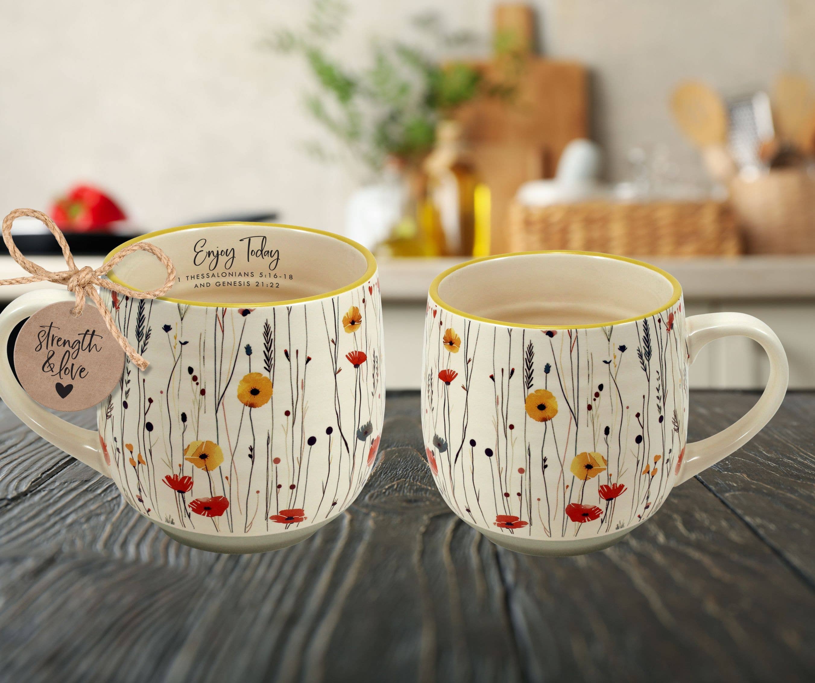 Enjoy Today Floral Mug - Image 3