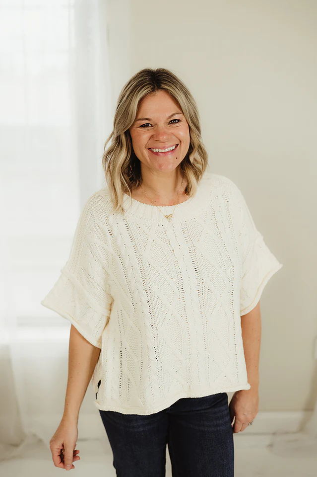 Cream Everly Easy Fit Knit