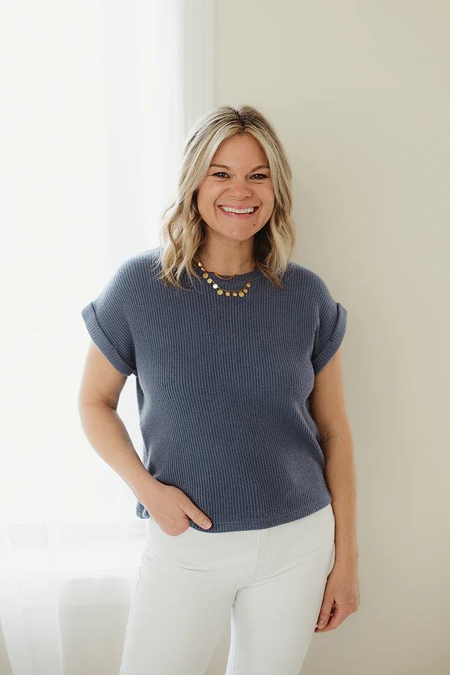Dusty Blue Light Lovely Top