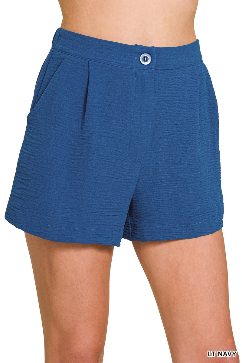 Light Navy Classic Flowy Shorts