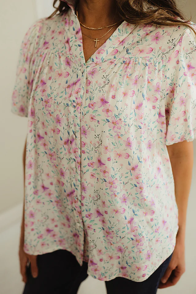 Lilac Blossom Charm Blouse - Image 3