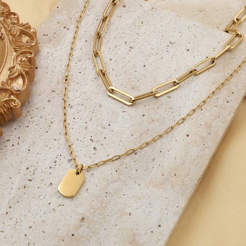 Link and Charm Necklace