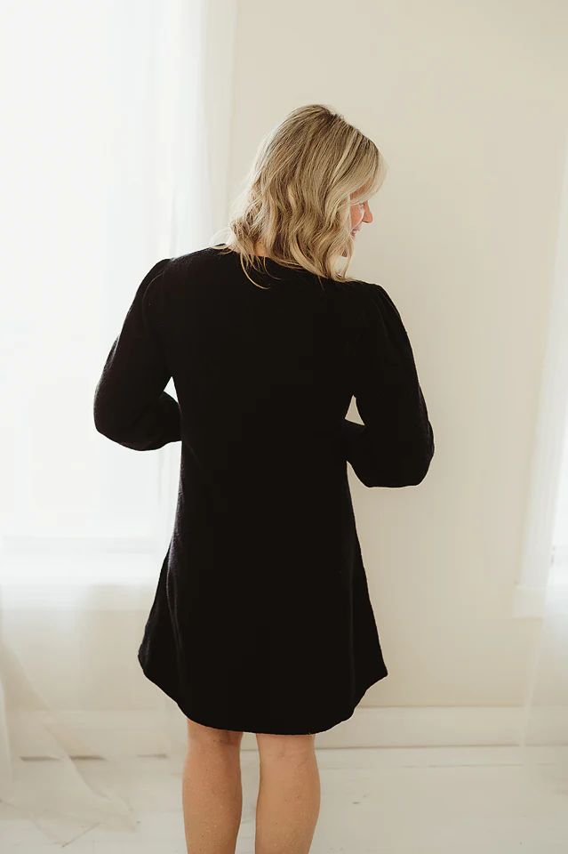 Puff & Flare Sweater Dress - Image 4