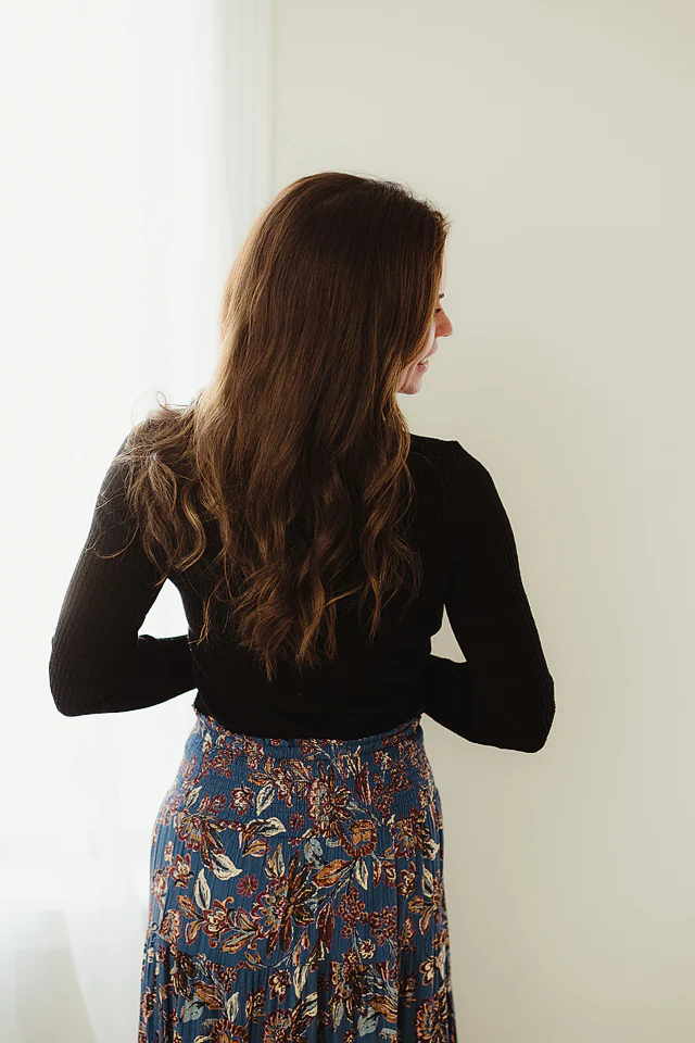 Mock Neck Rib Sweater - Image 4