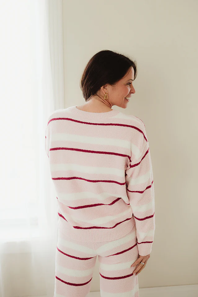 Pink Cloud Stripe Knit Set - Image 4