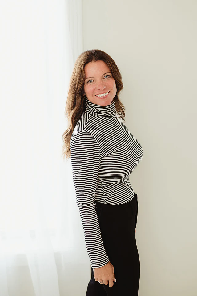 Polished Striped Turtleneck - Image 3
