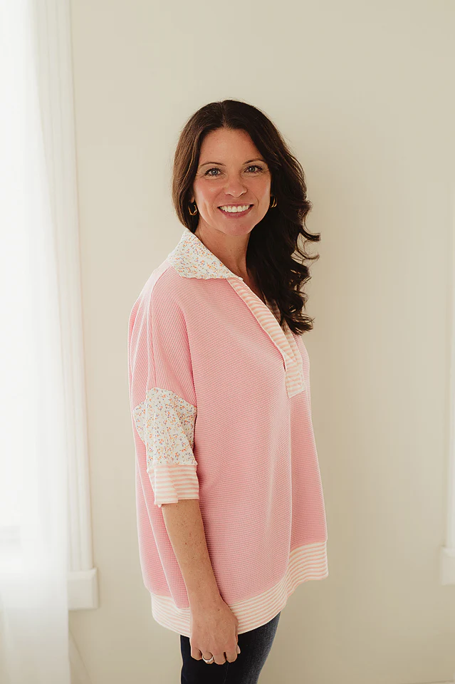 Bloom Mixed-Print Top - Image 2