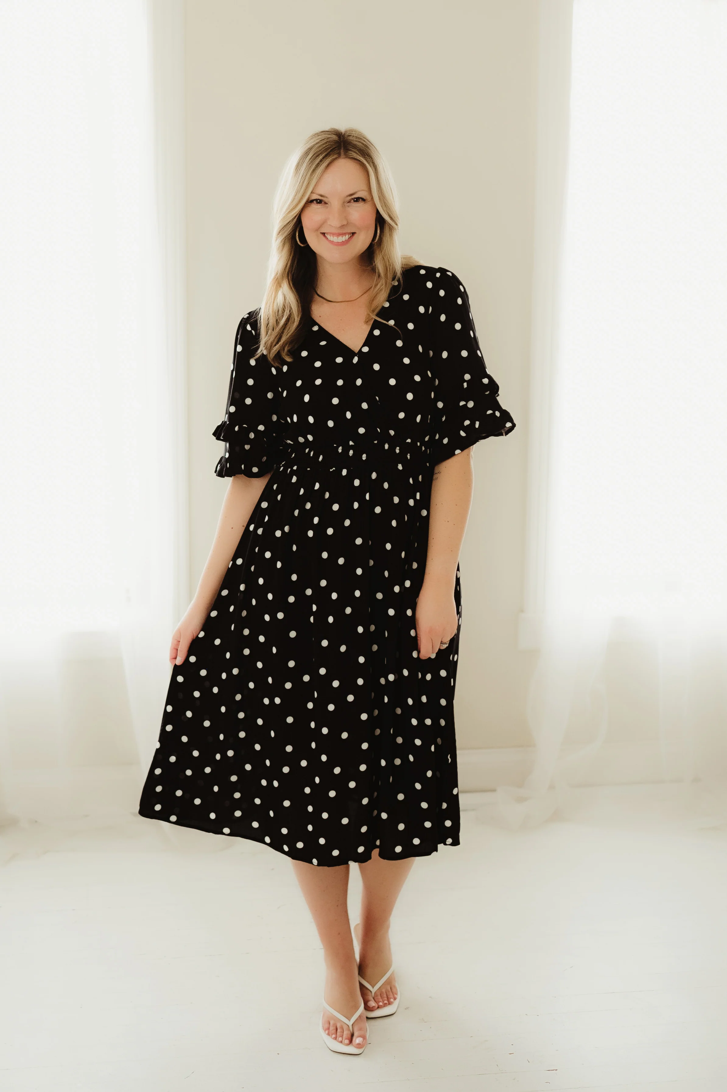 Luna Polka Dot Midi