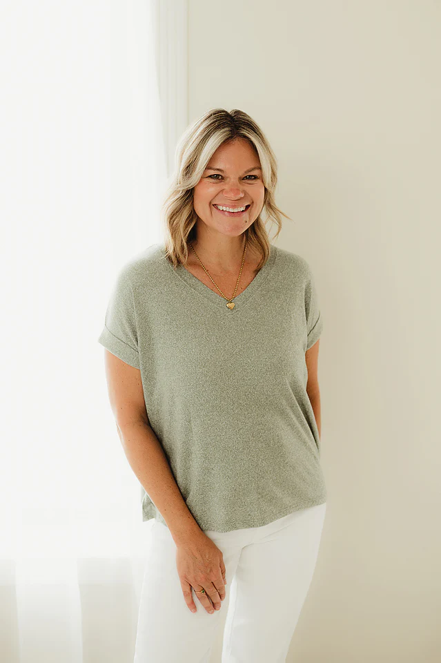 Light Olive Mellow Cloud Tee