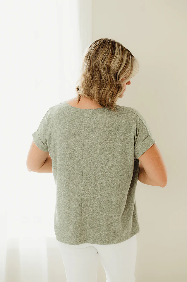Light Olive Mellow Cloud Tee - Image 2