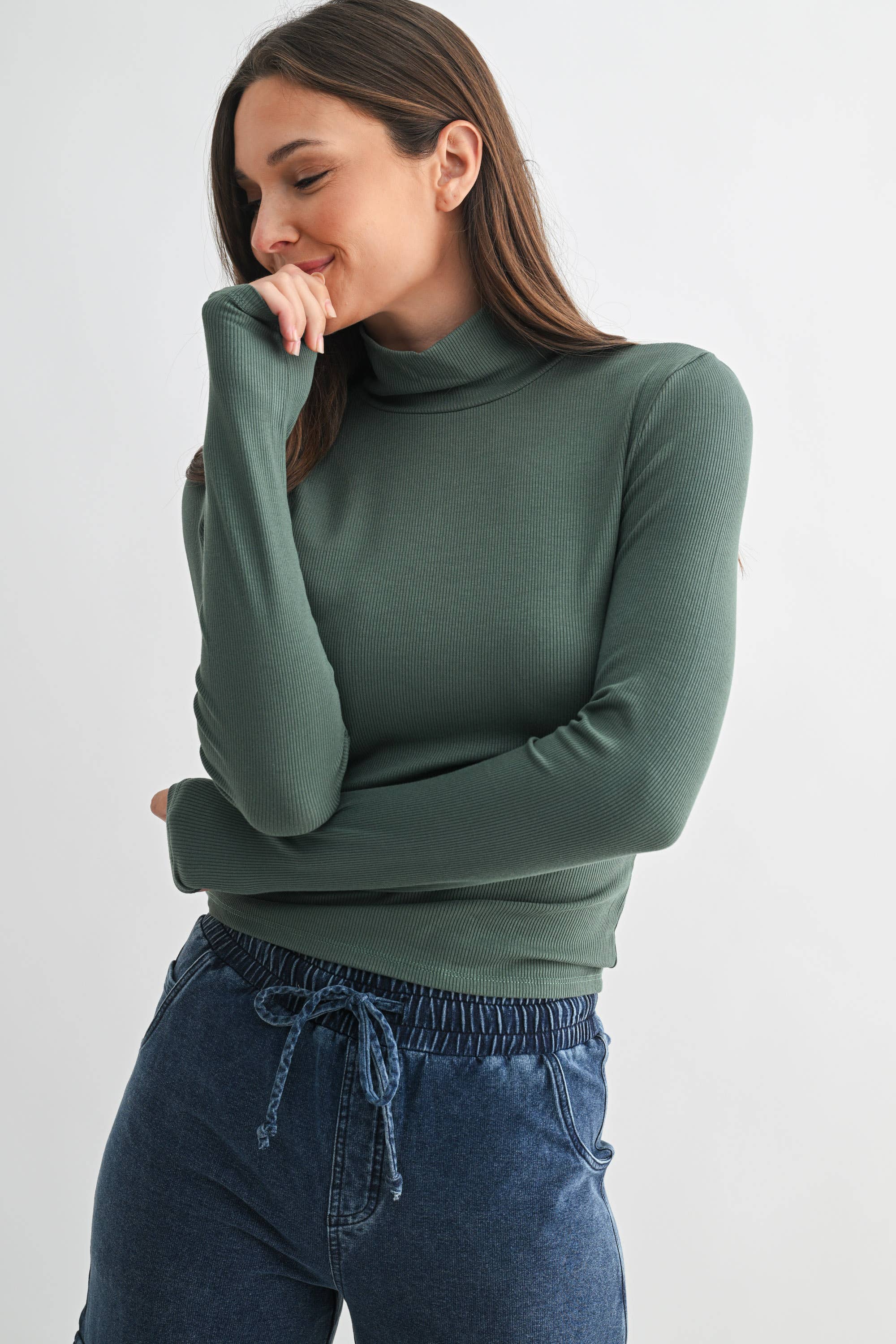 Micro Ribbed Turtleneck - Image 5