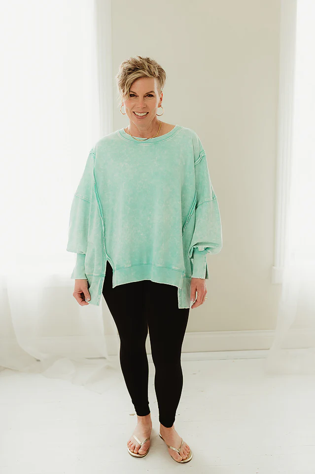Mint Raw Line Oversized Crew - Image 2