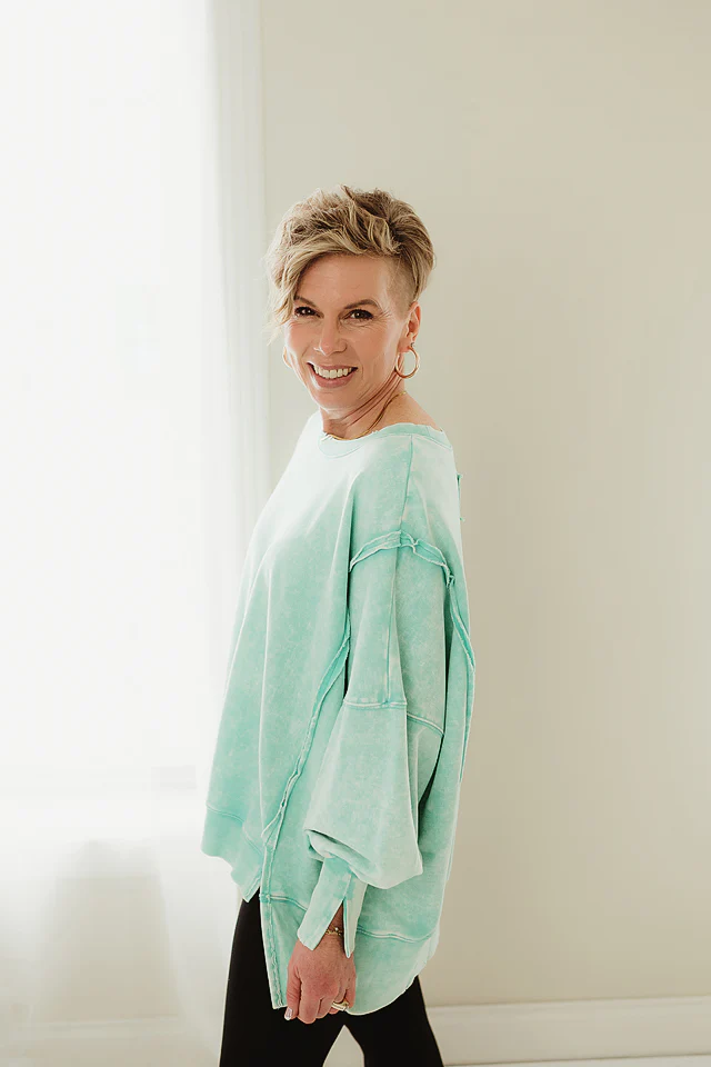 Mint Raw Line Oversized Crew - Image 3