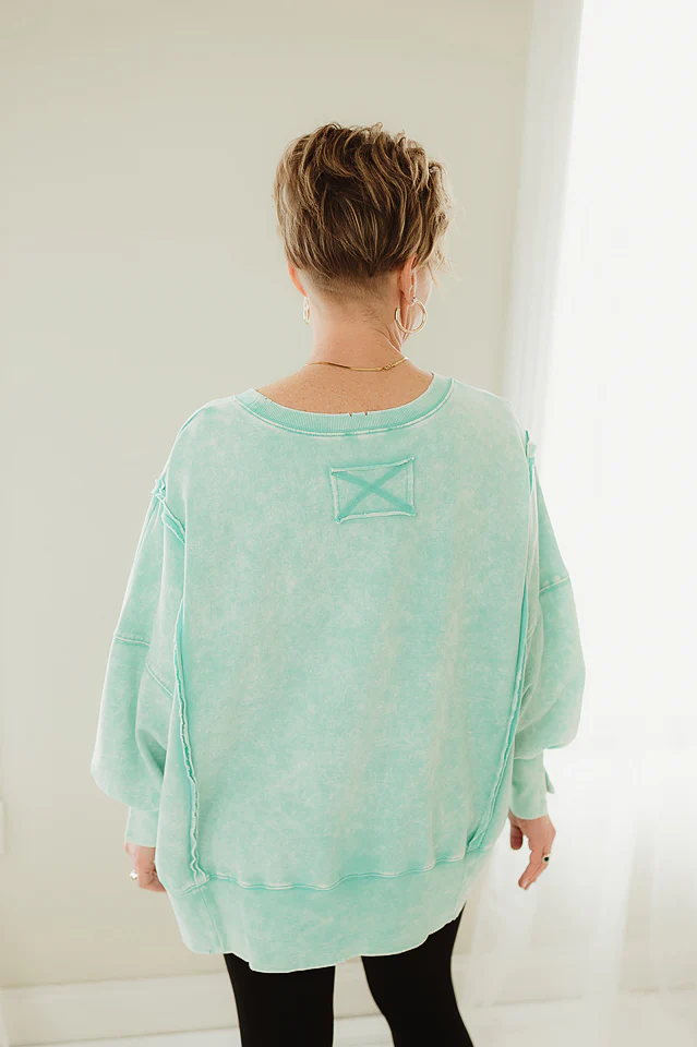 Mint Raw Line Oversized Crew - Image 4