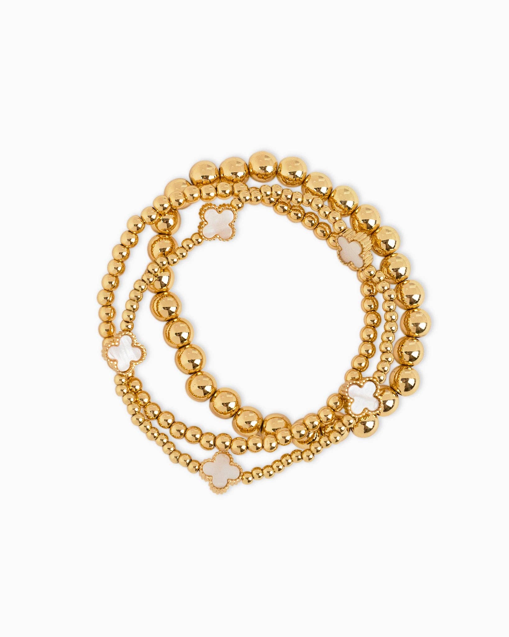 Pearl Clover 3 Bracelet Set