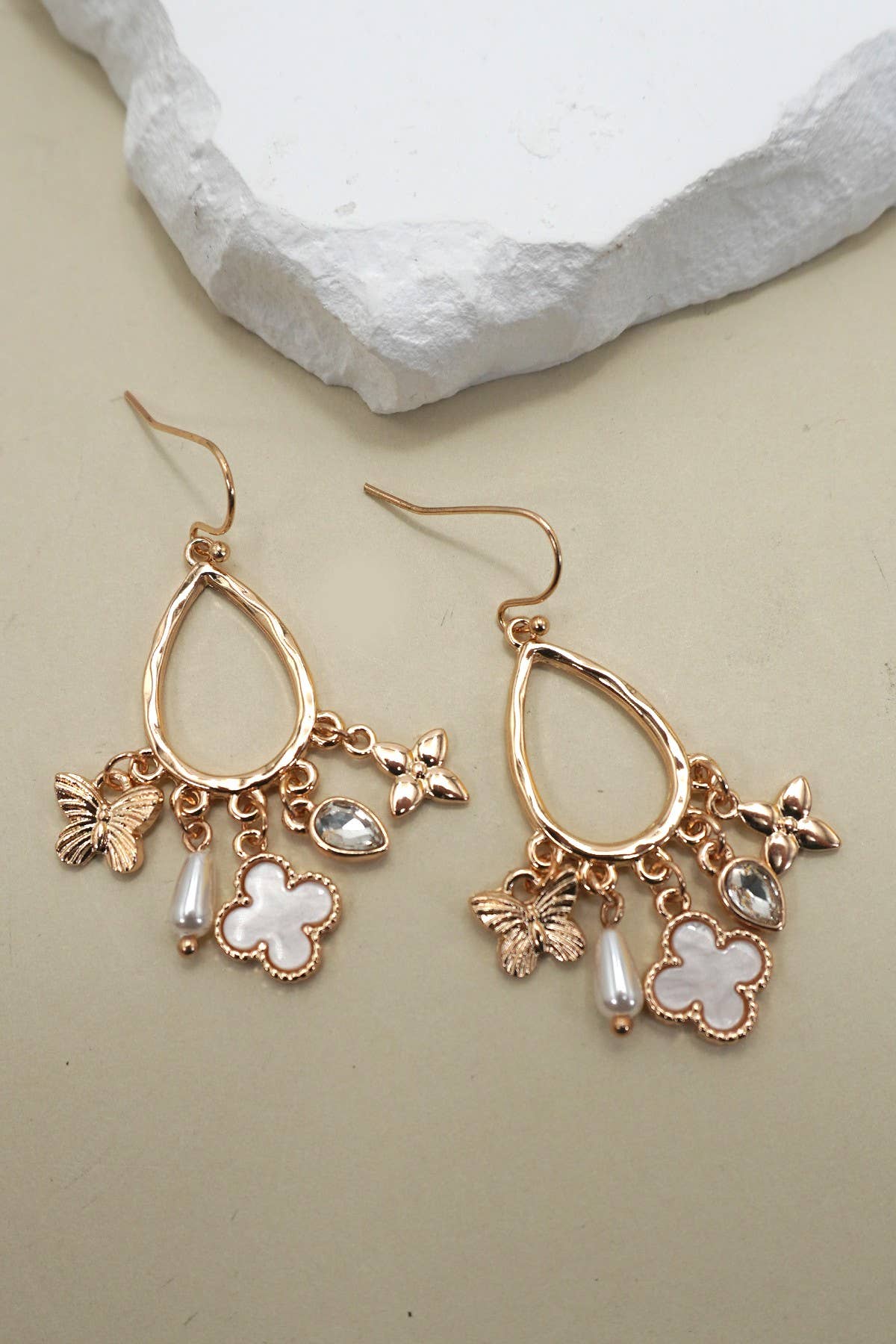Charm Drop Hoops