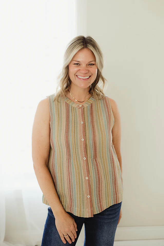 Terracotta Sundrop Stripe Tank